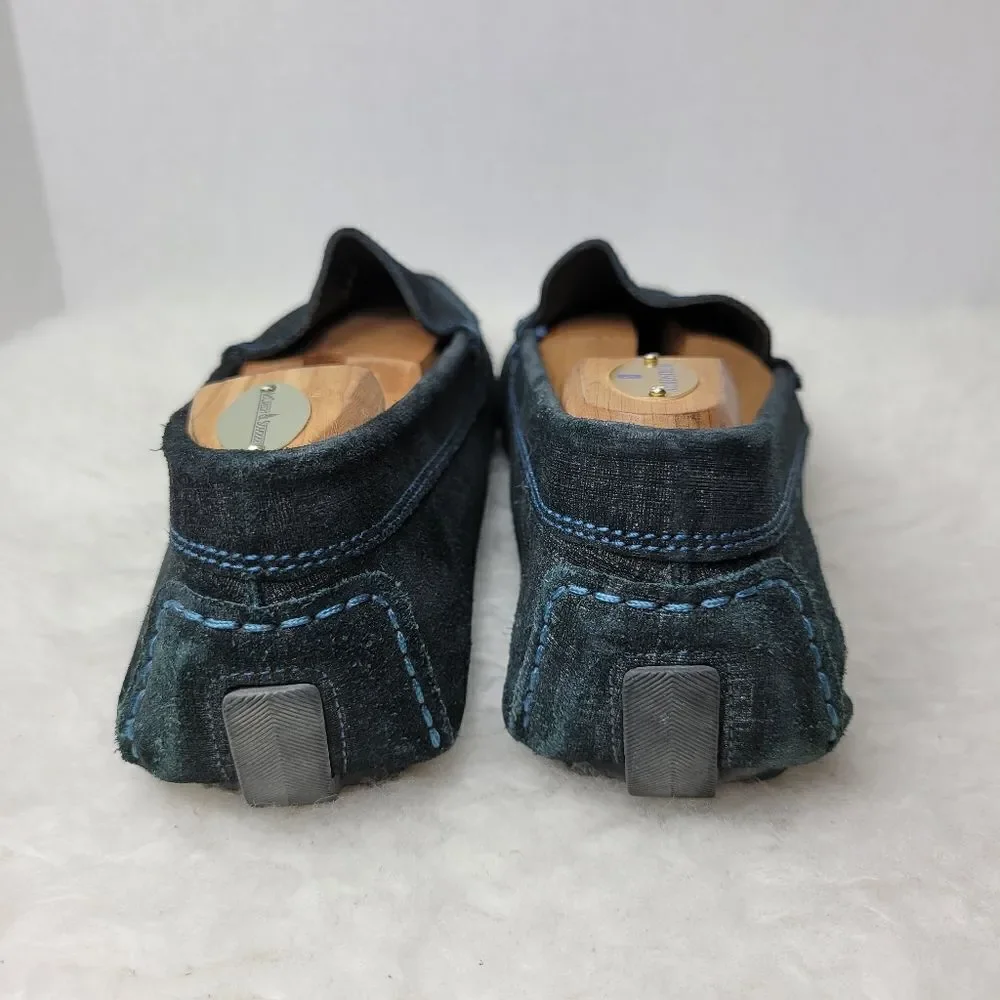 To Boot New York Men's Driving Loafer Blue Raffia  Leather Shoes Size 10 Stampe